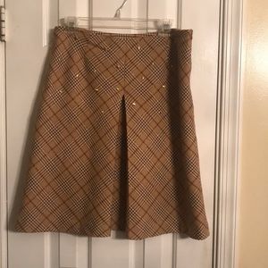 Nine West plaid skirt with side zipper Size 10